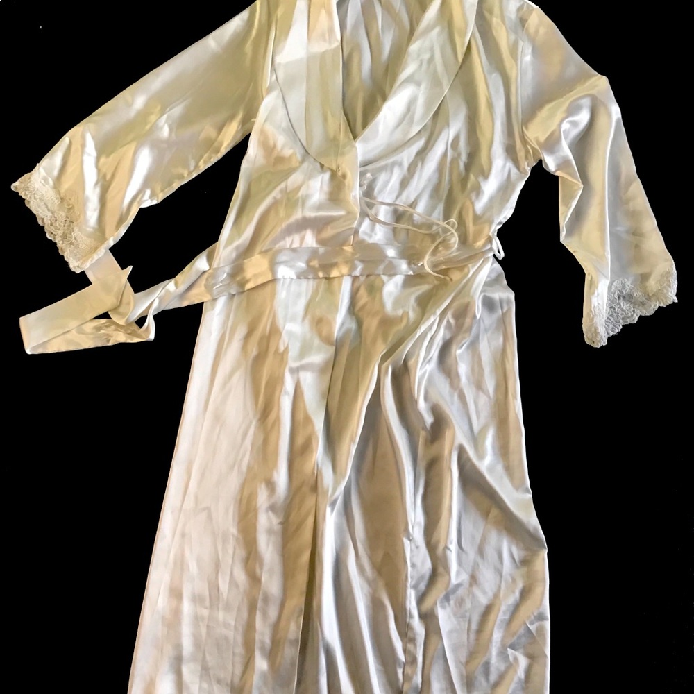 Satin & Chiffon Luxury Robe and Night Gown Set